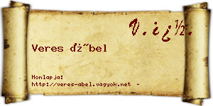 Veres Ábel névjegykártya