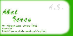abel veres business card