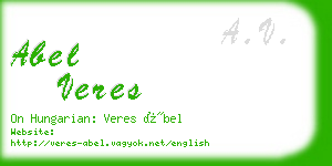 abel veres business card
